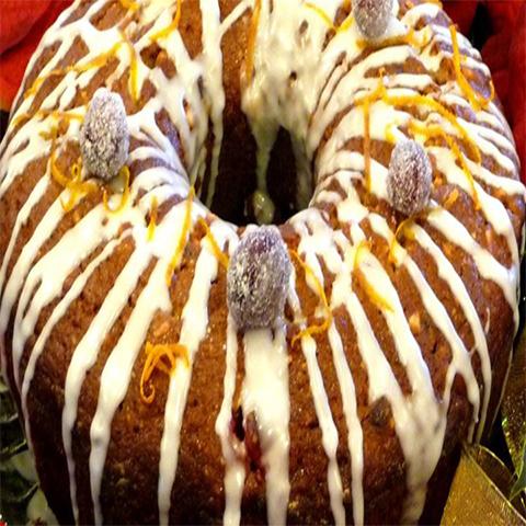 Olive Oil Cranberry Bundt Cake