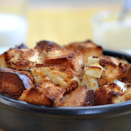 Golden Pineapple Bread Pudding
