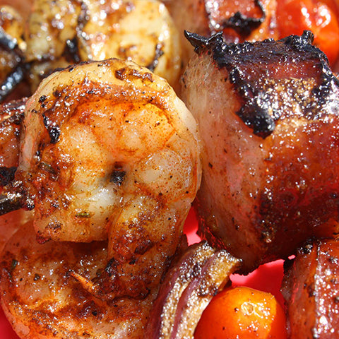 Grilled Shrimp and Sausage Skewers