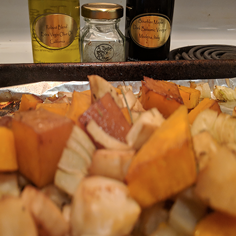Roasted Maple Bourbon Butternut Squash