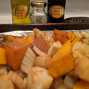 Roasted Maple Bourbon Butternut Squash