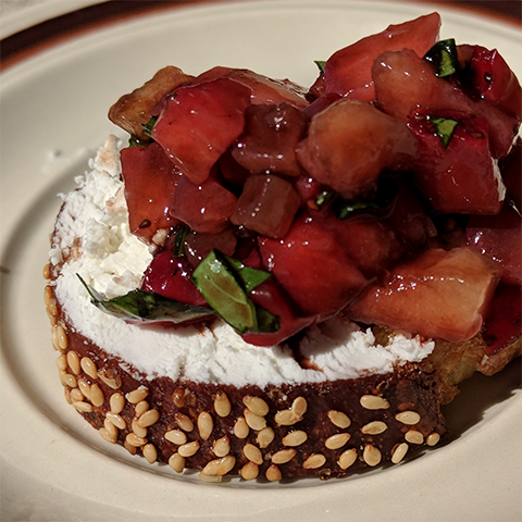 Strawberry Basil Bruschetta