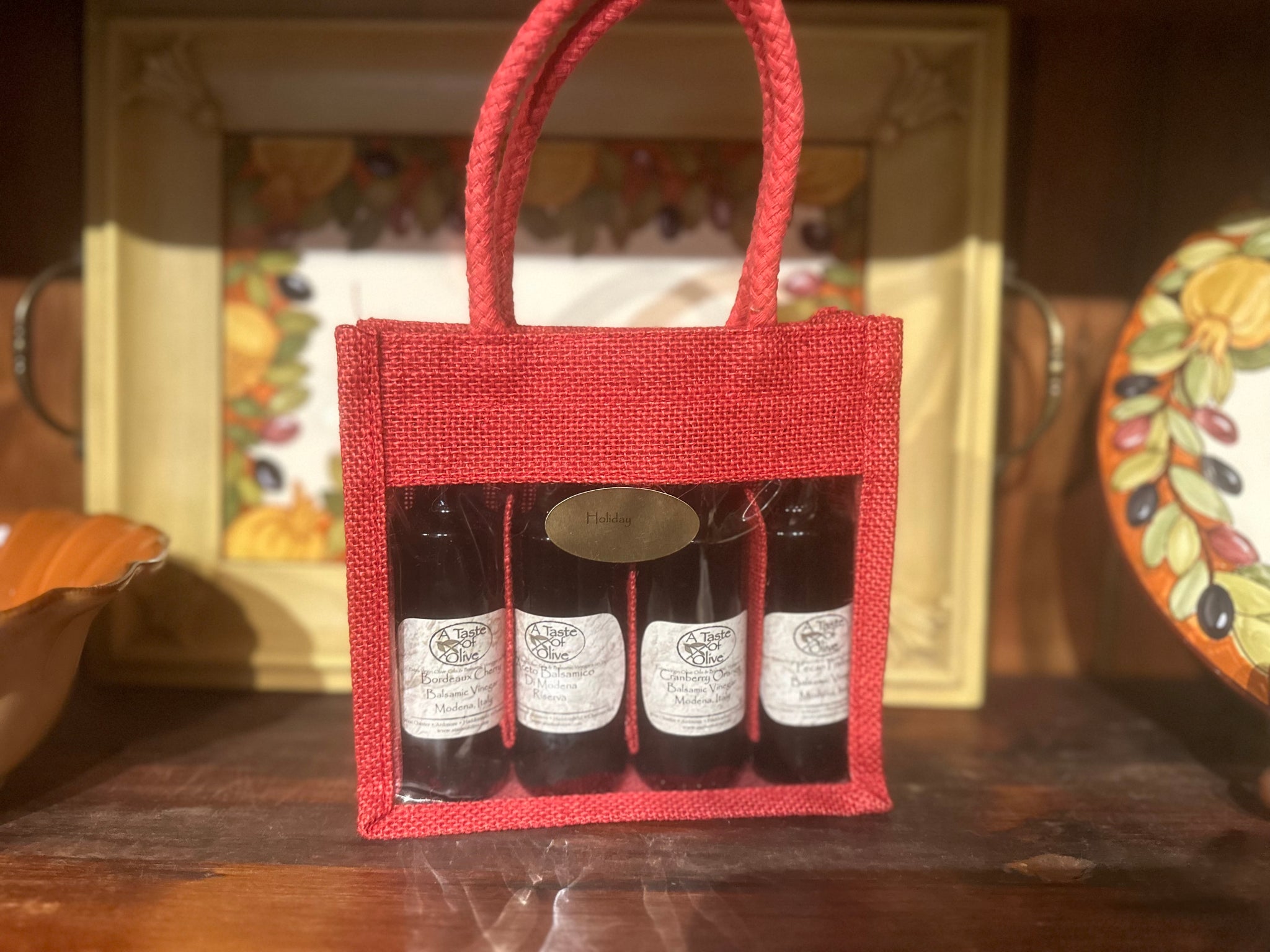 Holiday Balsamics Jute Gift Bag