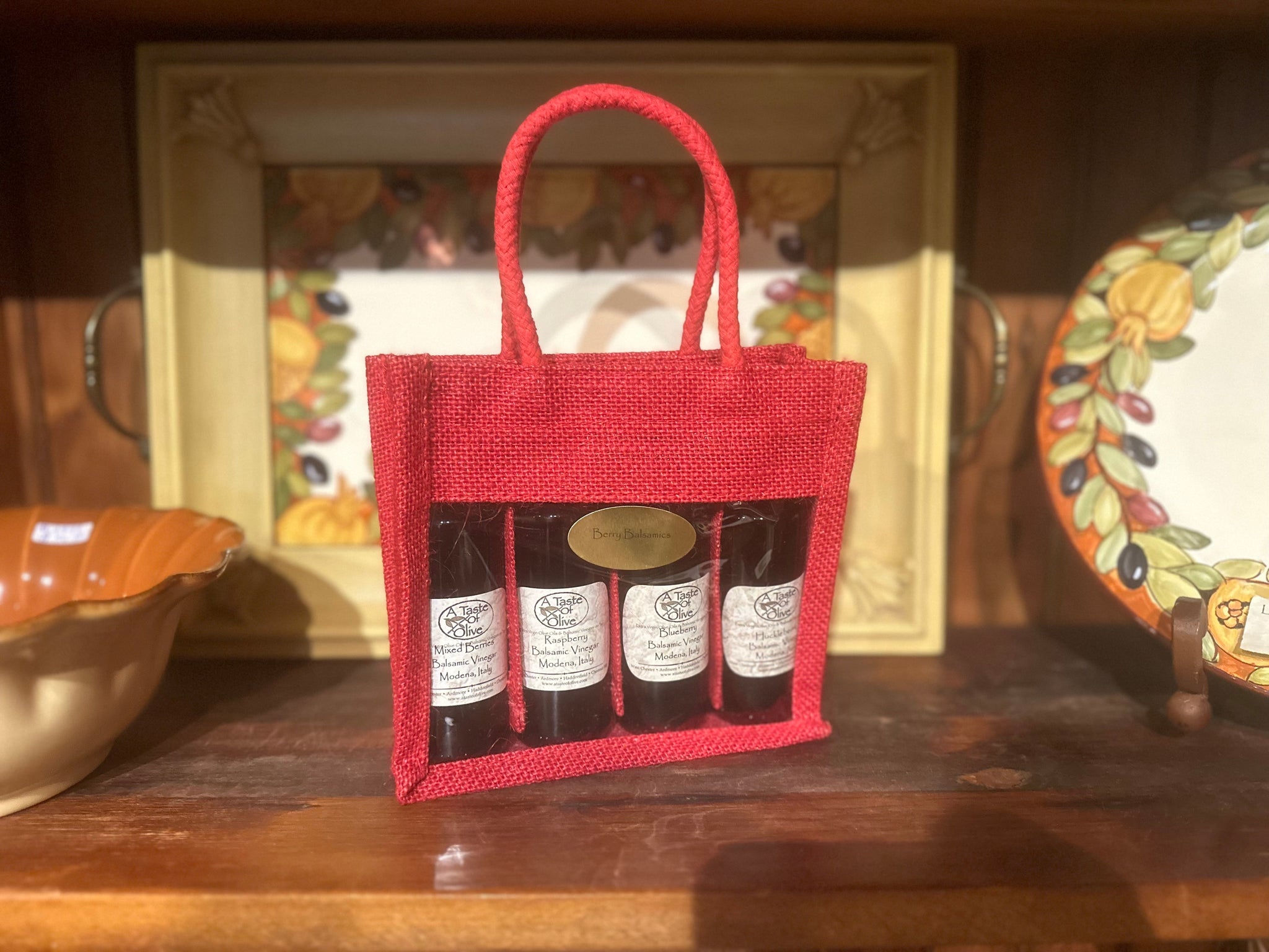 Berry Balsamics Jute Gift Bag