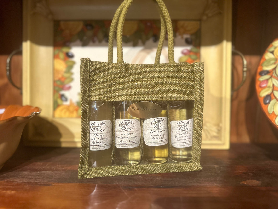 White Balsamics Jute Gift Bag