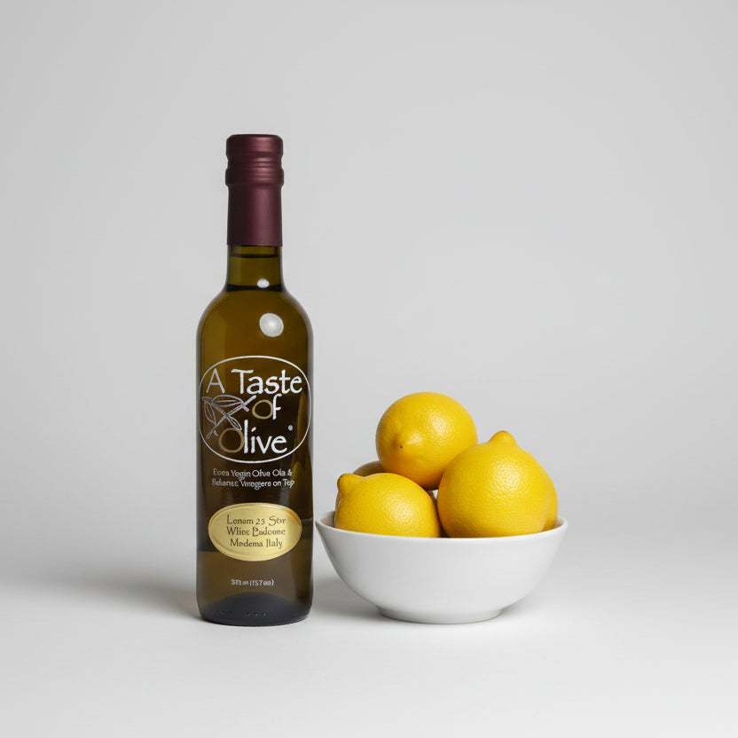 Lemon "25 Star" White Balsamic Vinegar - A Taste of Olive