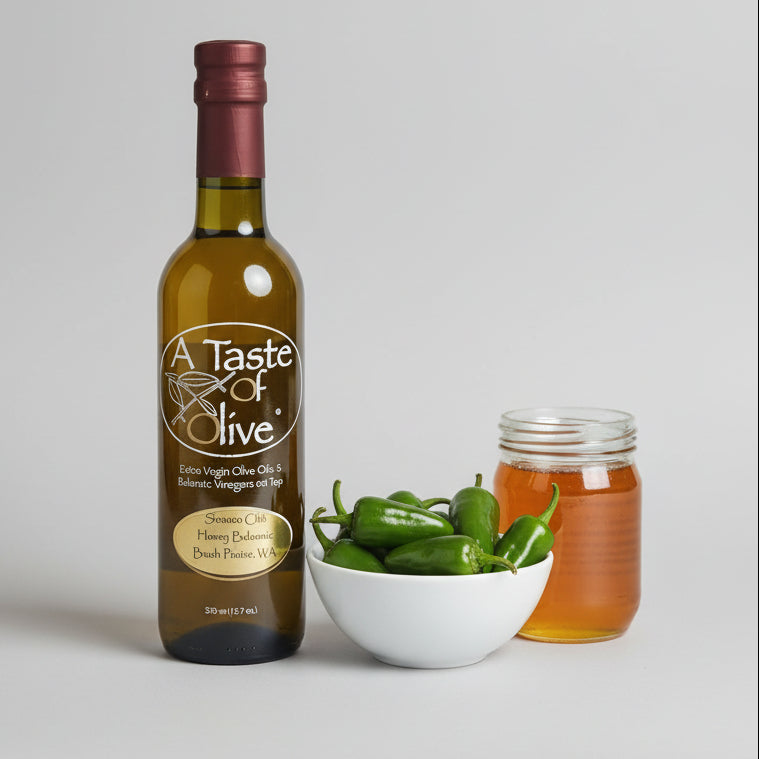 Serrano Chili Honey White Balsamic Vinegar - A Taste of Olive