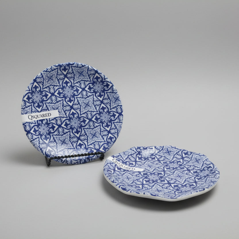 Qsquared Talavera in Azul Appetizer Plate - A Taste of Olive