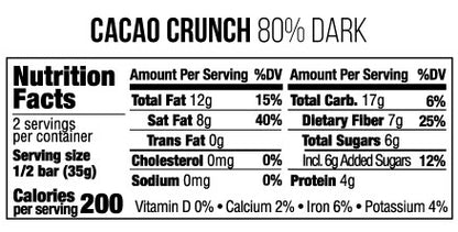 80% Dark Chocolate Cacao Crunch - A Taste of Olive