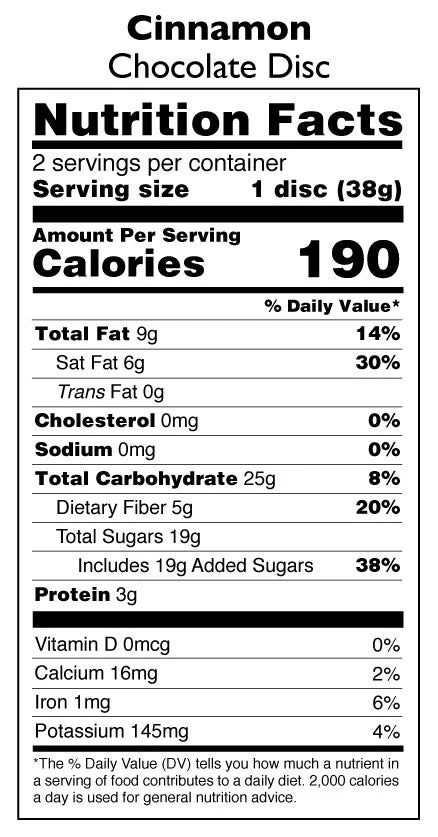 50% Dark Chocolate Cinnamon