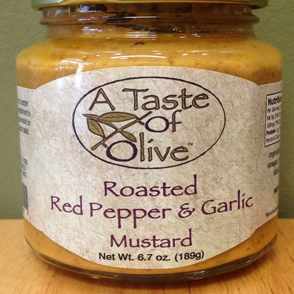 Roasted Red Pepper & Garlic Mustard - A Taste of Olive